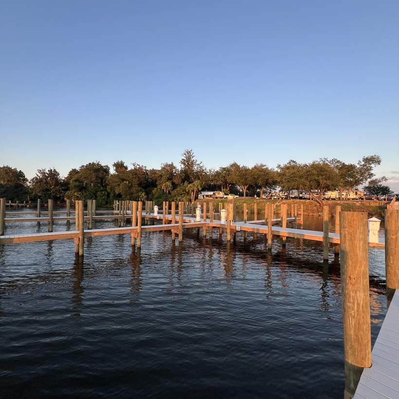 New floating docks with power pedestals at every slip